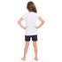 Girls summer pajama set Flowers t-shirt + Navy shorts